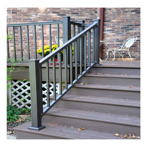 Factory Price Aluminum Metal Railing For Wood Plastic Composite Decking Outdoor Use Deck Railing