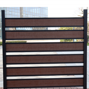 Wooden Plastic Composite WPC Garden Fence Panels Lead Free Anti-UV Decorative Balcony WPC Fence Exterior Wall Patio Decking