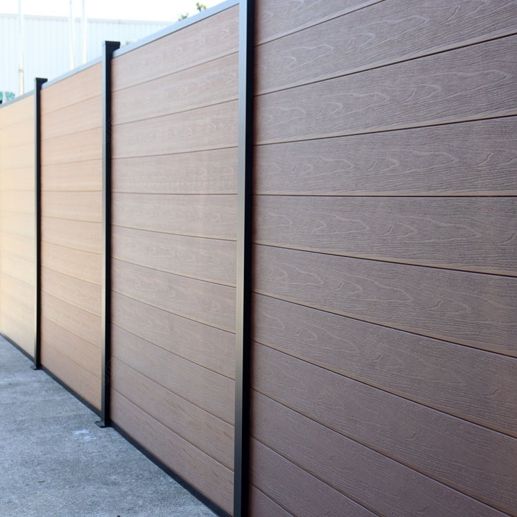 Decorative Fence wall ECO Friendly Longlife Time Outdoor WPC barrier safety fence Panels Cover Composite Fencing Wood Plastic