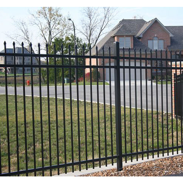 Art designs wrought iron fencing for outdoor garden sustainable iron plate fences