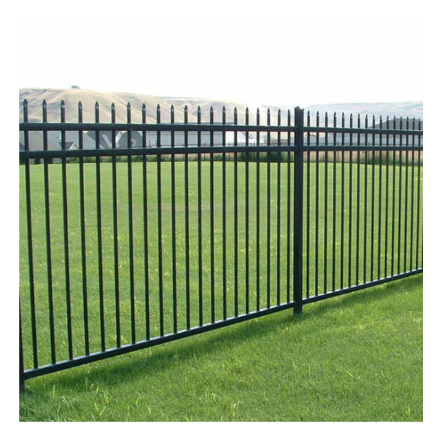 Art designs wrought iron fencing for outdoor garden sustainable iron plate fences