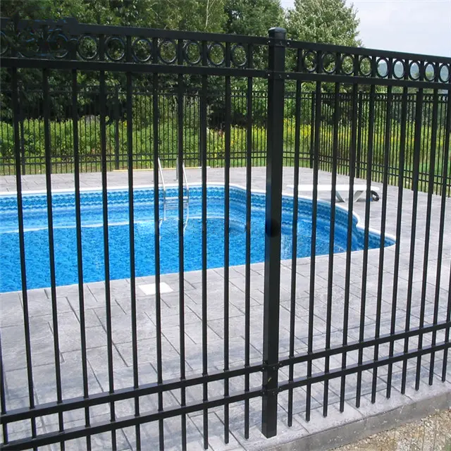 cheap garden pool stainless steel fence post design,barbed wire roll price fen galvanized steel fence ISO 9001 Factory