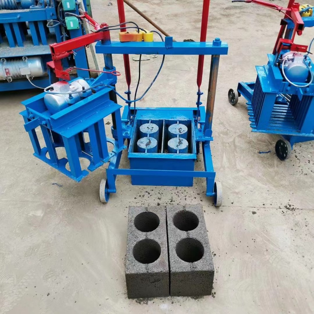 Concrete Hollow Block Making Machine Small Mobile Building Paver Brick Maker Electric Red Brick Making Machine