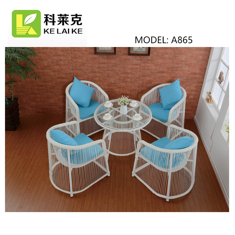 All Weather Leisure Square Wicker Patio Rattan Garden Outdoor Designer Table and Chairs Set