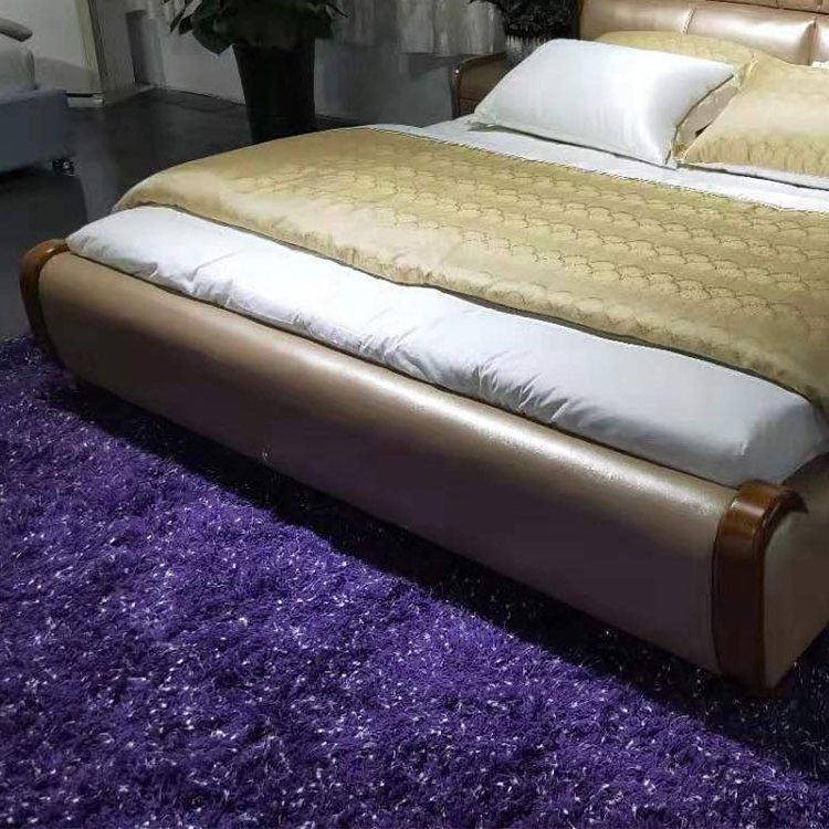 2019 Latest Wooden Bed Designs With Footboard Tv Lifter