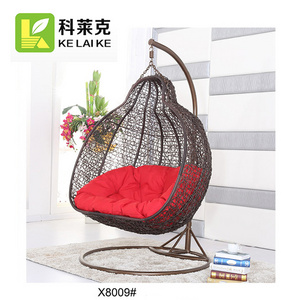 Round Rattan Bird Nest Balcony Adult Cheap Outdoor Indoor Wicker Cocoon Hanging Swing Egg Chair With Stand