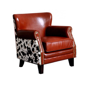 Hot selling american leather chair cigar bar furniture leather chair cigar lounge side chair Living Room furniture