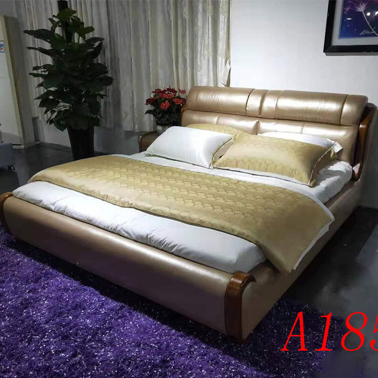 2019 Latest Wooden Bed Designs With Footboard Tv Lifter