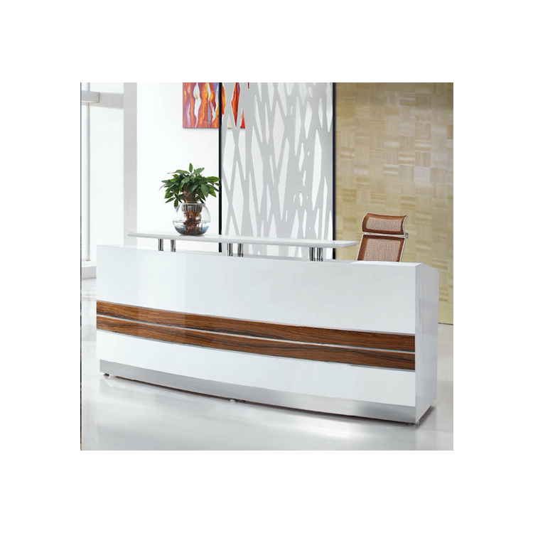 Hair salon desk reception design s shaped reception counter