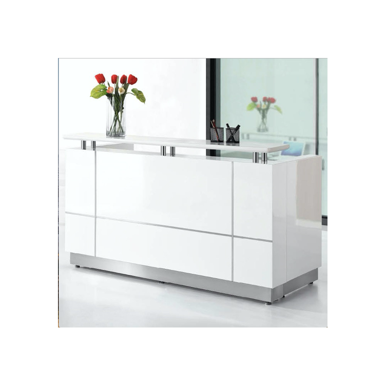 Hair salon desk reception design s shaped reception counter