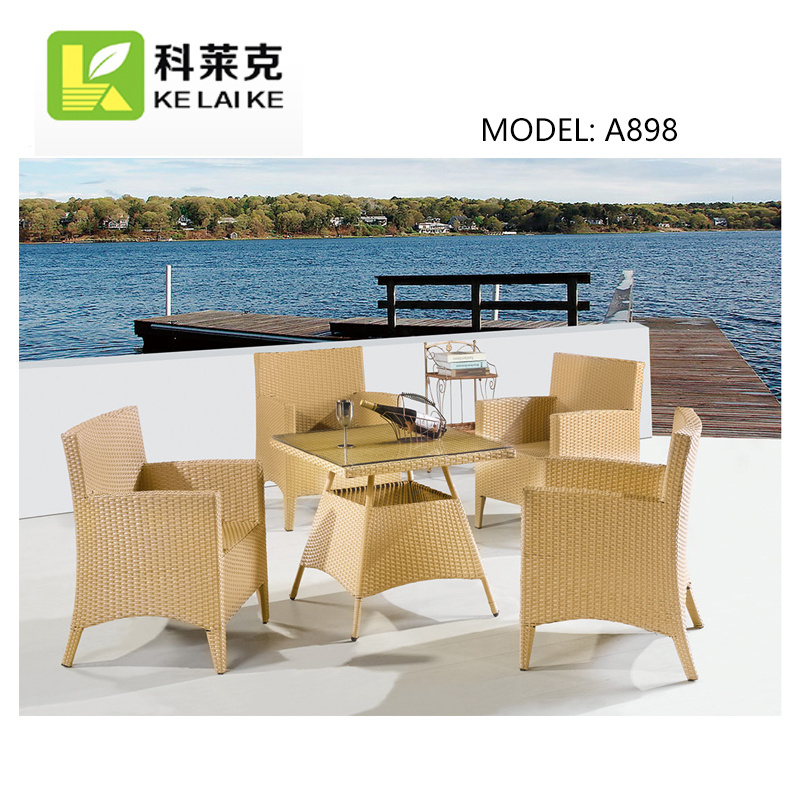 Wholesale compact balcony patio garden furniture 4pcs sets outdoor table and chair garden set