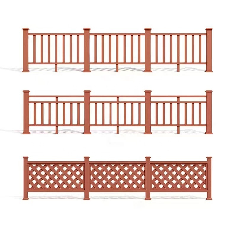 waterproof new design deck railing outdoor wood plastic wpc handrail balustrades outdoor deck railing