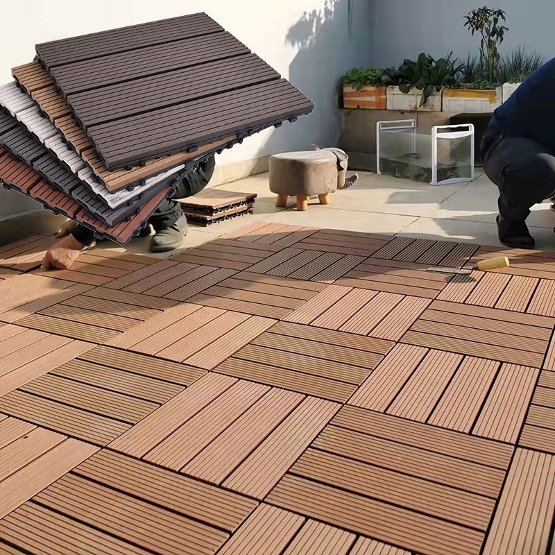 wood plastic wpc material composite deck flooring 300x300 patio tile floor decking tiles