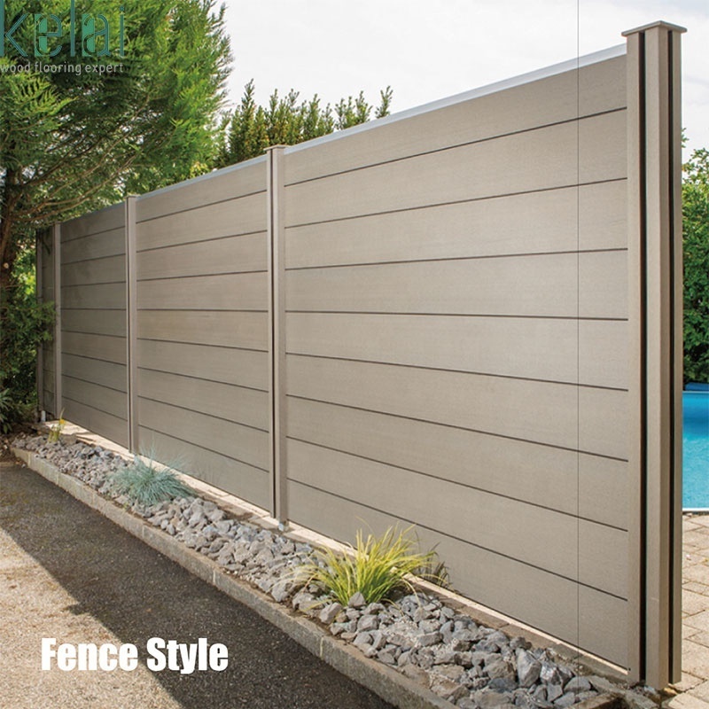 China Used Vinyl Fence For Sale WPC Composite Wood Security Fence Swimming Pool Garden Outdoor Fencing