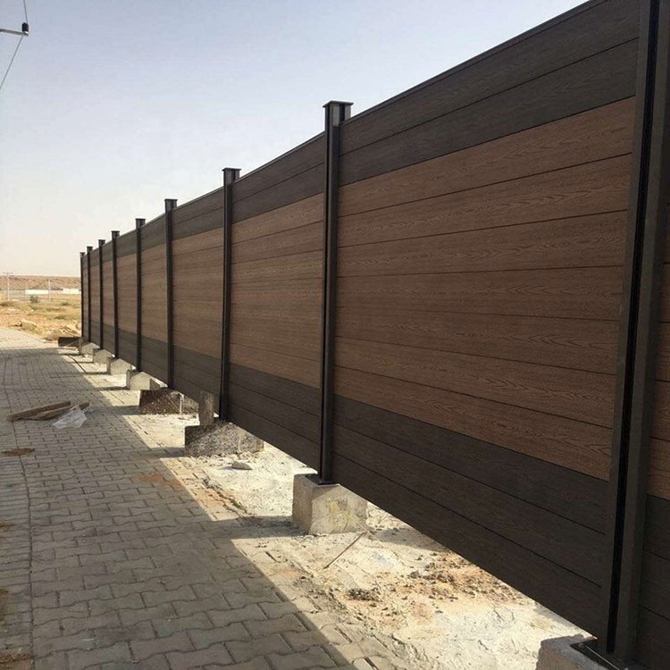 China Used Vinyl Fence For Sale WPC Composite Wood Security Fence Swimming Pool Garden Outdoor Fencing