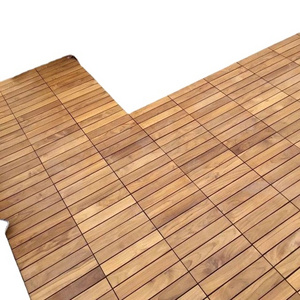 Diy solid floor deck tile 30*300*300mm  outdoor waterproof  wooden flooring /teak  deck panels on balcony