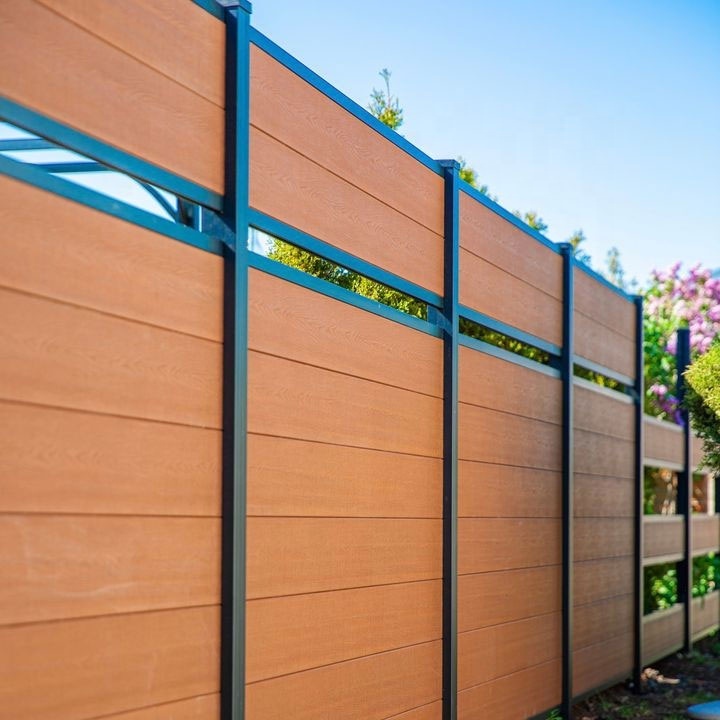 construction outdoor canada temporary fence swimming pool security fencing WPC panel fence with accessories