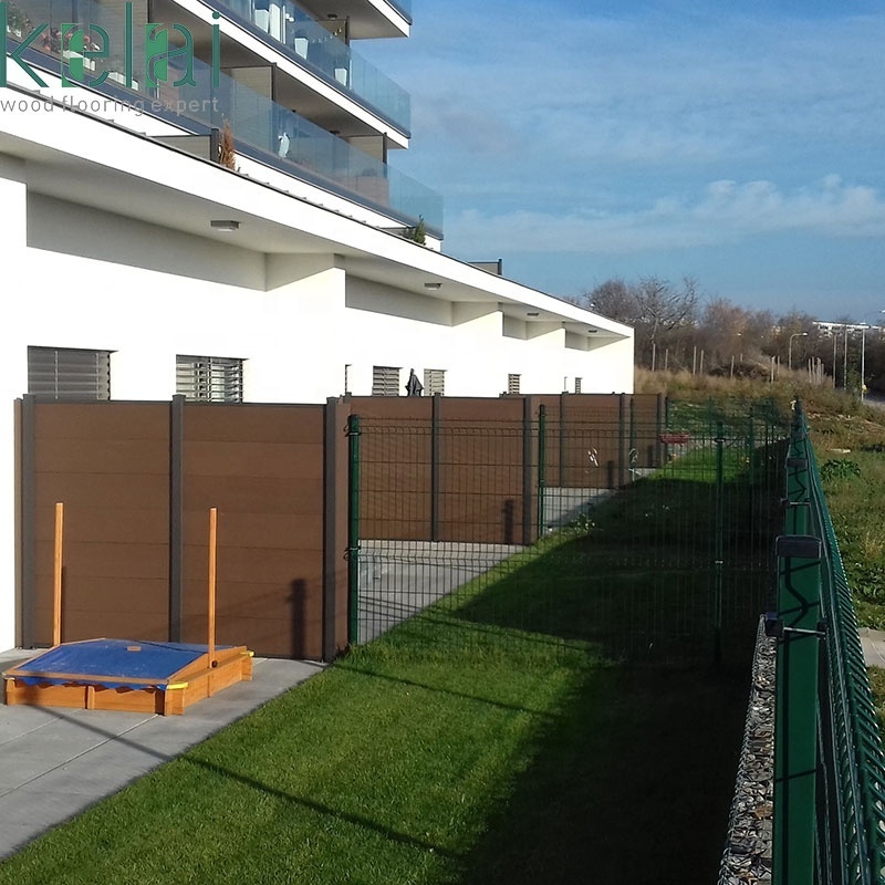 China Used Vinyl Fence For Sale WPC Composite Wood Security Fence Swimming Pool Garden Outdoor Fencing