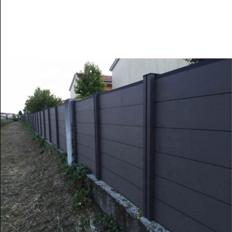 The new design of  Wpc fence with High Quality with aluminum for outdoor