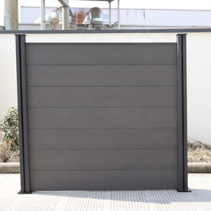 Direct Selling Weather Resistant Privacy Fence Panels Patio WPC Composite Fence Panel 6 Foot Black Vinyl Privacy Fence