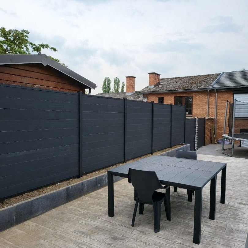 construction outdoor canada temporary fence swimming pool security fencing WPC panel fence with accessories