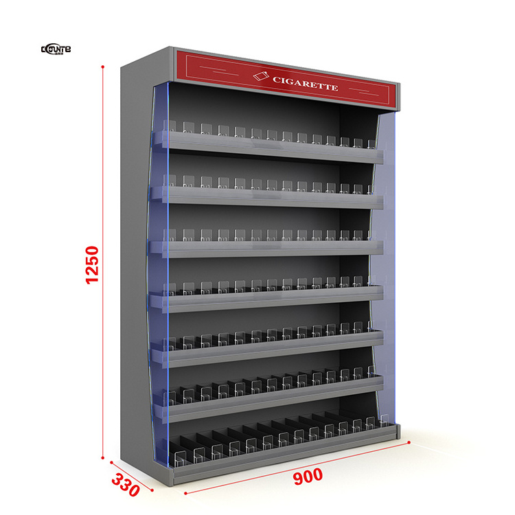 Custom Racks Cigarette Shop Display Stand Store Design Display Shelf Tobacco Shelves