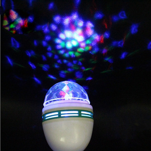 Stage Light 360 Rotation E27 RGB LED Crystal Magic Ball Light Bulb 3W Colorful Lamp Disco Club Party Bulb