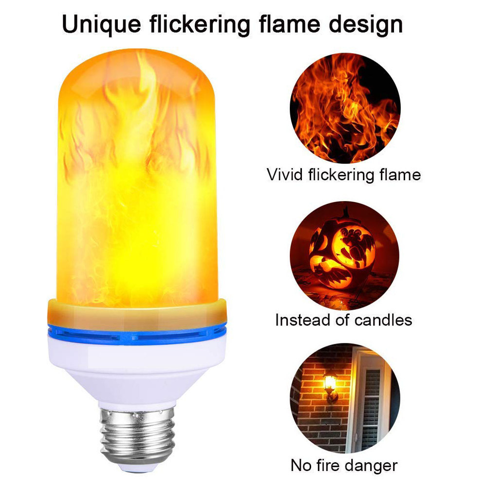 Halloween best-selling simulation dynamic flame bulb gravity LED torch lamp indoor atmosphere LED flame lamp