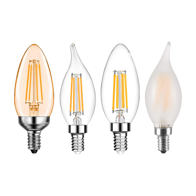 LED light bulb retro E14 screw mouth glass pull tail energy-saving C35 candle light LED energy-saving light bulb