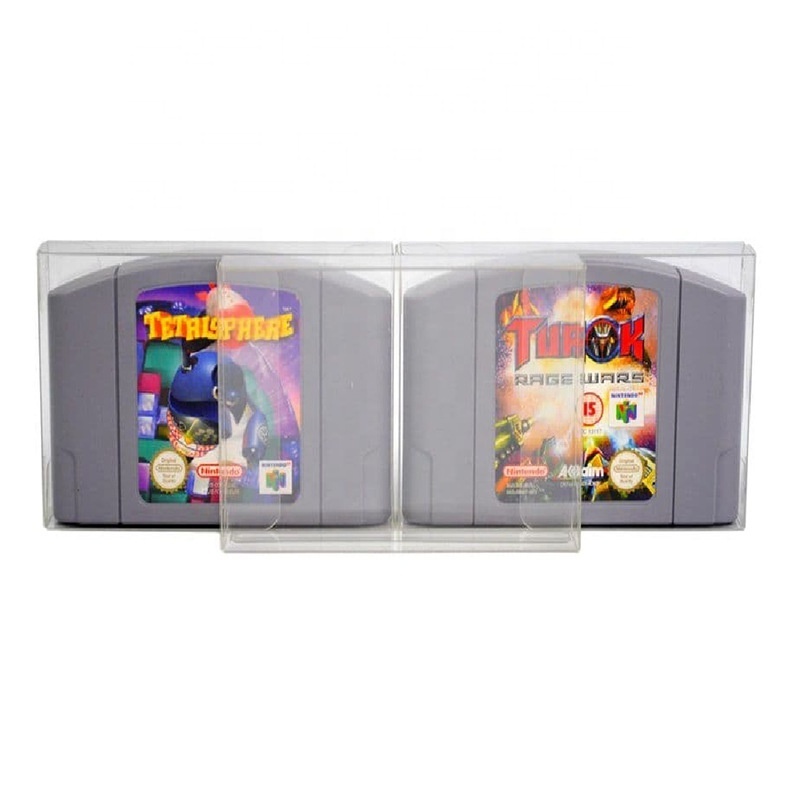 Clear Transparent Game Card Case For N64 Cartridge Box For N64 Game Memory Card Storage Box