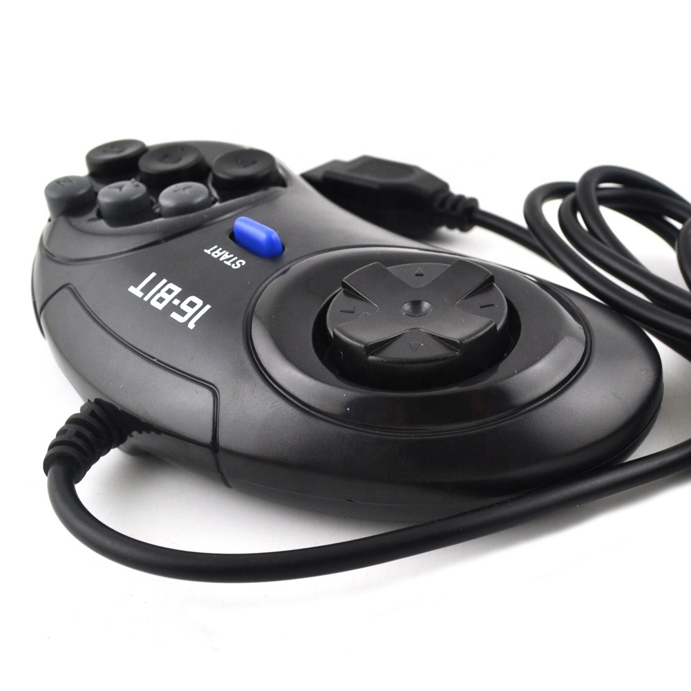 Wired 16Bit Joystick For MD SEGAS Gaming Controller 9 Holes 6Button Gamepad Handle Controls