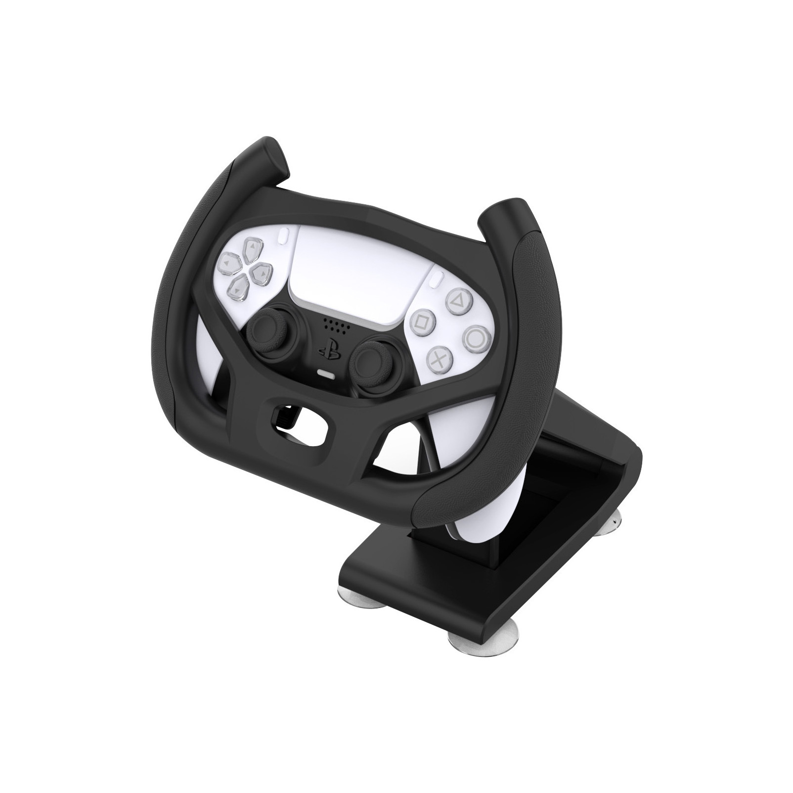 KJH-P5-013 Wheel For PS5 Car Racing Steering Wheel Game Remote Controller Wheel With 4 Suction Cups For PS5