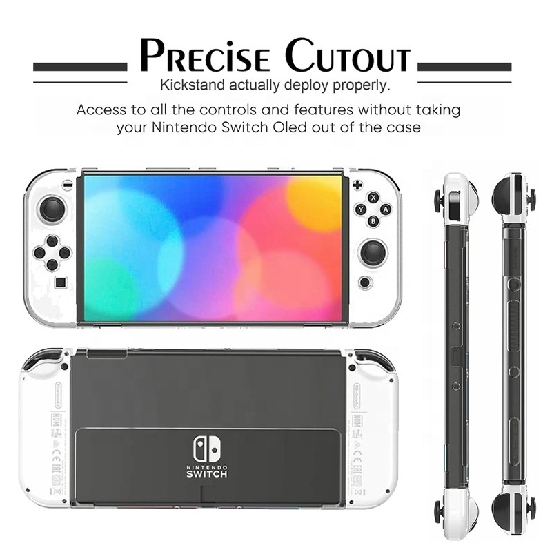 Clear Transparents Protective Cover For Nintend Switch OLED PC Protective Case For NS OLED Crystal Shell Protector