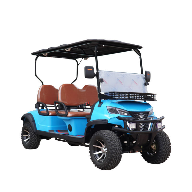 2023 New Modle Style for Exclusive Right Factory 4 Seat Sightseeing Bus Club Cart Electric Golf Buggy Hunting Cart for sale