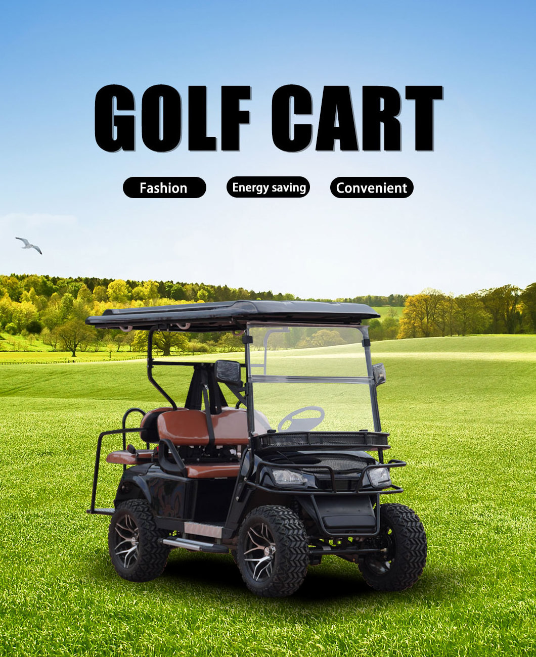 Cheap electric golf carts chinese golf carts 60V 100AH Customizable club car golf cart