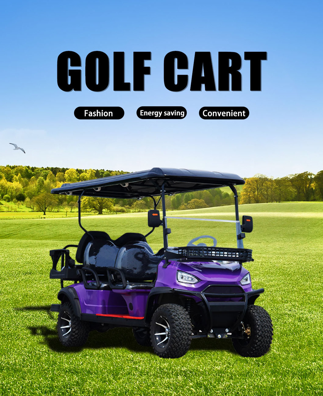 72V Lithium 4 Seater 6 Seaters Off Road Electric Street Legal Golf Carts