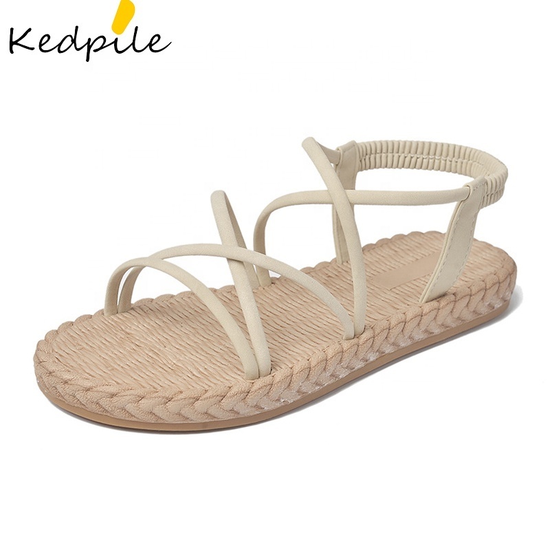 Flip-toe Sandals Female Flat New Student Strap Lace Gladiator rope roman Shoes