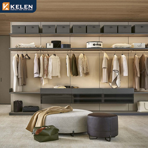 Kelen 2024 custom modern mdf furniture bedroom walk-in wardrobe walk in wardrobe design wood armoire closet wardrobes