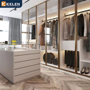 Kelen 2024 Luxury Modern armarios bedroom furniture set Furniture Cabinets Clothes Closet Walk In closet with mirror wardrobe