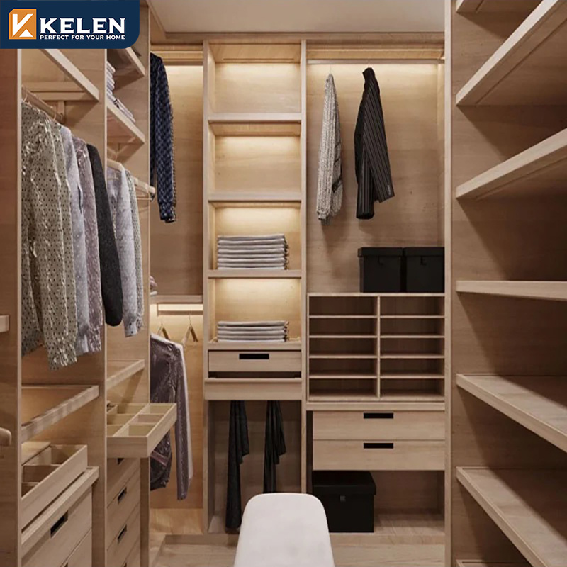 Kelen 2024 customized wardrobe organizer closet modern wooden wood bedroom wardrobe closets wardrobe cabinet