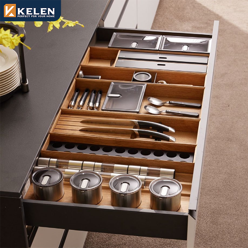 KELEN 2024 kitchen customization cabinet supplier stainless steel outdoor modular wall modern wood furniture kitchen cabinet