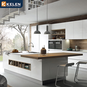 KELEN 2024 design kitchen cabinet set supplier full modular modern quartz wood furniture pantry white kitchen cabinet