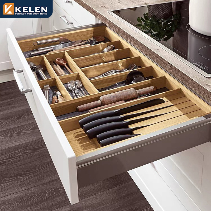 KELEN 2024 design kitchen cabinet set supplier full modular modern quartz wood furniture pantry white kitchen cabinet