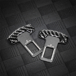 Factory Custom Logo Carbon Fiber Car Seat Belt Extender Seat Belt Buckle Safety Belt Buckle Clip