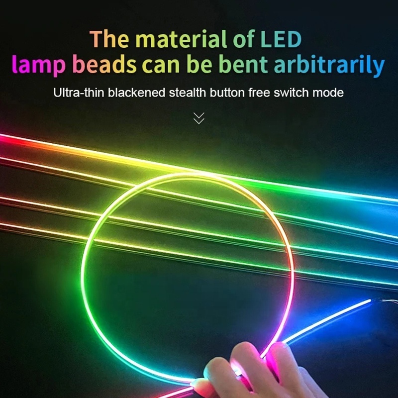 Factory Wholesale Universal Acrylic Car Lights Decoration Ambient Lighting Car Interior RGB Led Strip Light