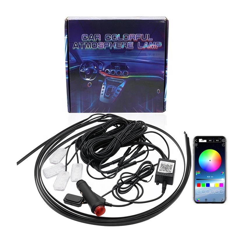 Factory Wholesale Universal Acrylic Car Lights Decoration Ambient Lighting Car Interior RGB Led Strip Light