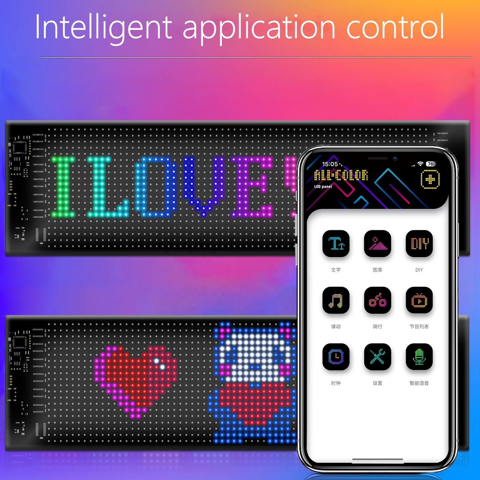 App Control Flexible LED Sign Board Scrolling Car LED Sign Display Digital LED Matrix Panel Customizable Led Display For Cars