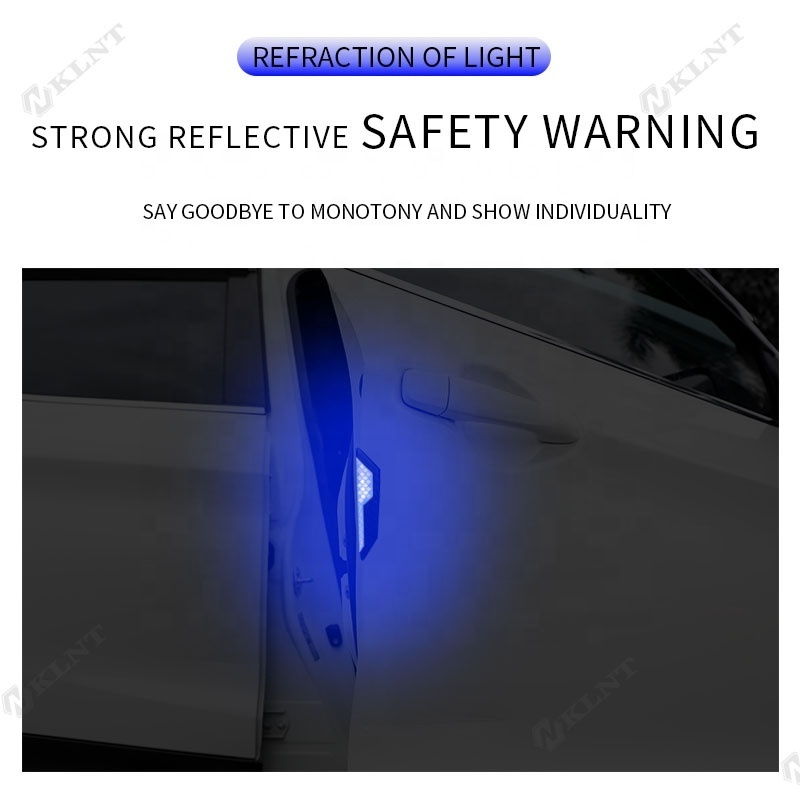 Factory Custom Logo 4PCS Universal Auto Anti-collision Reflective Safety Warning Sticker For Car Door