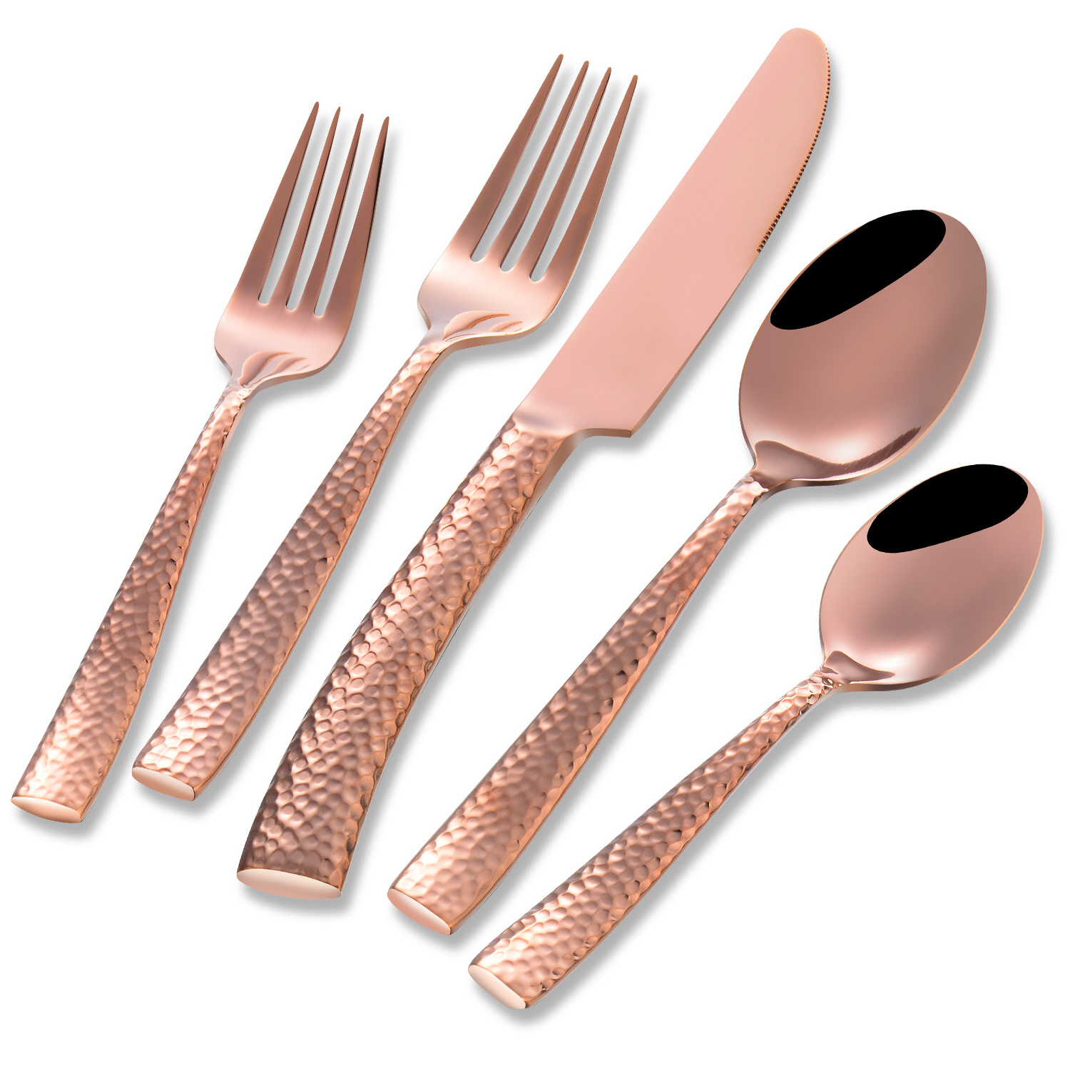 Wholesale stainless steel bulk copper flatware and rose gold beaded charger plate for wedding