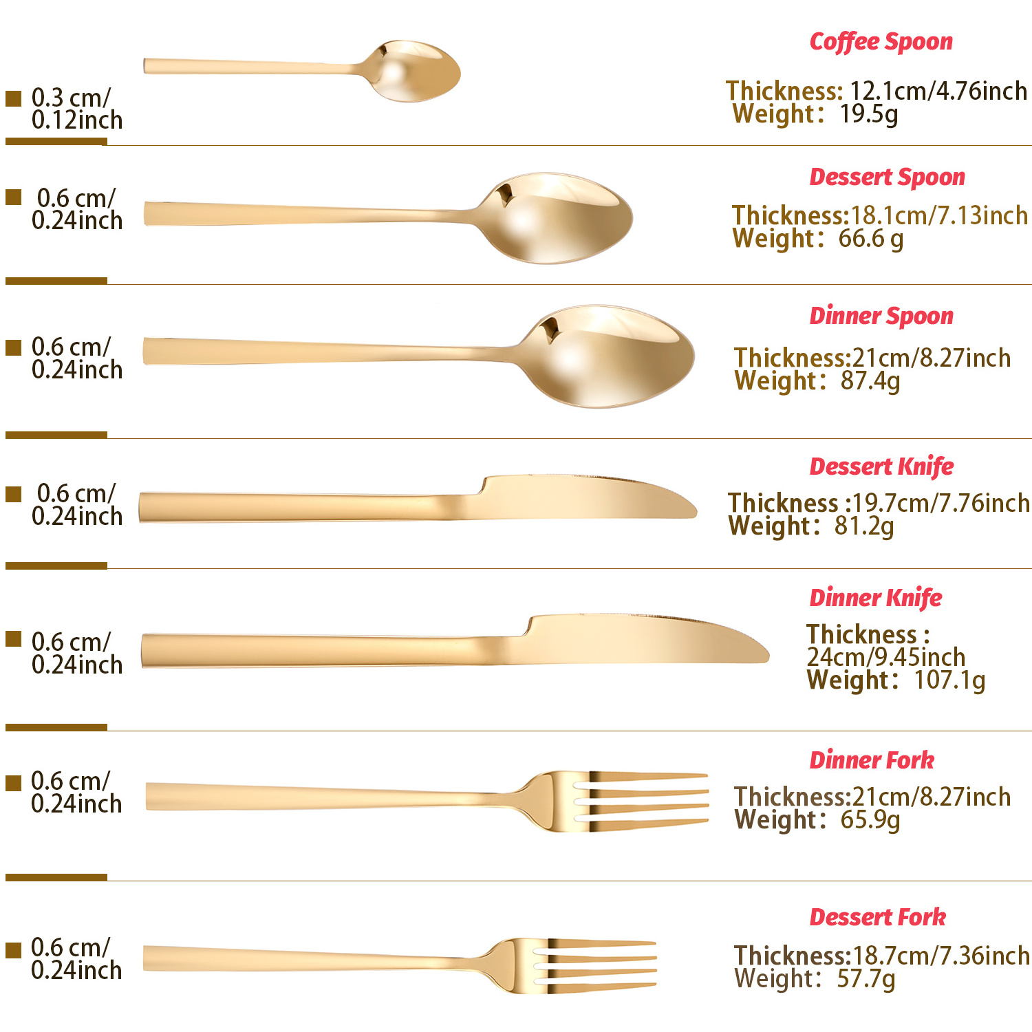 Wholesale stainless steel cutlery gold forks and knives for wedding